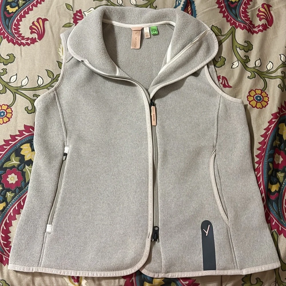 Indyeva Paleto III Vest Polartec Fleece in Tan Size L Large Cabincore Cozy Style